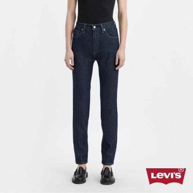 【LEVIS 官方旗艦】BLUETAB 女款 高腰修身Slim窄管牛仔褲 / 原色 / MOJ日本布料 人氣新品 A5891-0000