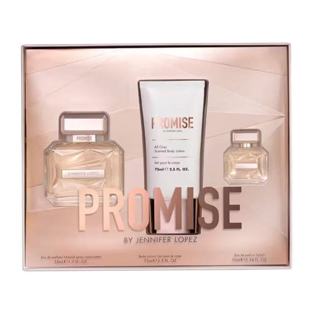 【J.LO 珍妮佛羅培茲】JLO Promise 許諾之吻淡香精禮盒 -淡香精50ml+身體乳75ml+小香10ml(專櫃公司貨)