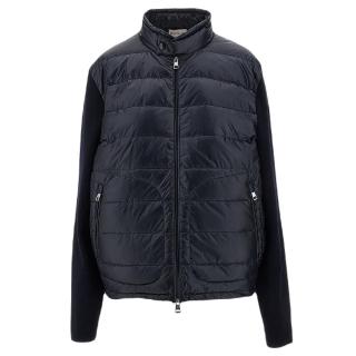 【MONCLER】春夏新款男款前襟羽絨拼接外套-深藍色(1號USA-S、2號USA-M、3號USA-L、4號USA-XL、5號USA-XXL)