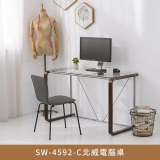 【myhome8居家無限】SW-4592-C 北威電腦桌+玻璃鍵盤抽