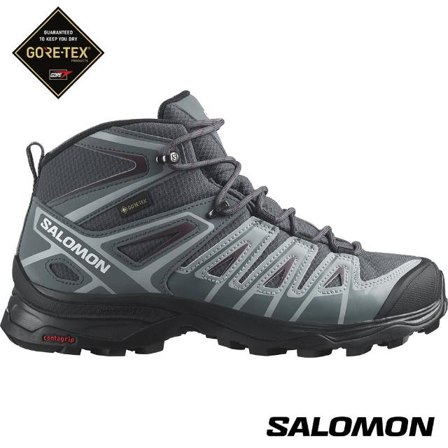 【salomon官方直營】女 X ULTRA PIONEER Goretex 中筒登山鞋(黑/綠/紅)