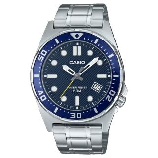 【CASIO 卡西歐】運動鋼帶指標錶(MTD-135D-2A)
