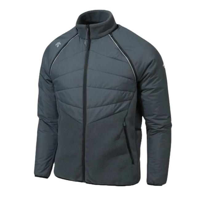 【DESCENTE】RUNNING PRIMALOFT 2IN1 WINTER RACER JACKET 男士 運動外套 2WAY IN 1(藍色/黑色)