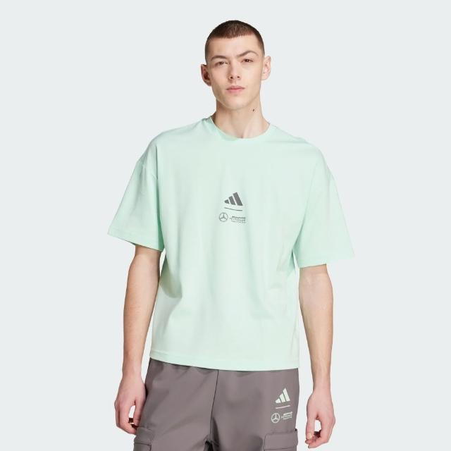 【adidas 愛迪達】ADIDAS X MERCEDES 短袖上衣(JY3035 男款運動上衣 薄荷綠)