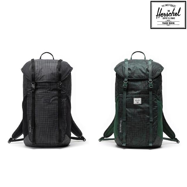 【Herschel】官方直營 Ultralight Backpack 22L 超輕量 後背包(黑/綠)