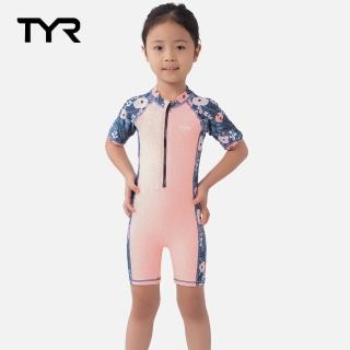 【TYR】短袖連身及膝褲女童泳衣 5281425