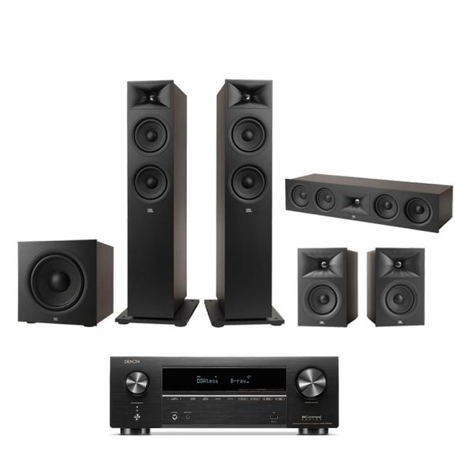【Denon 天龍】家庭劇院組合(AVR-X1800H+JBL STAGE 260F+240B+245C+200P)