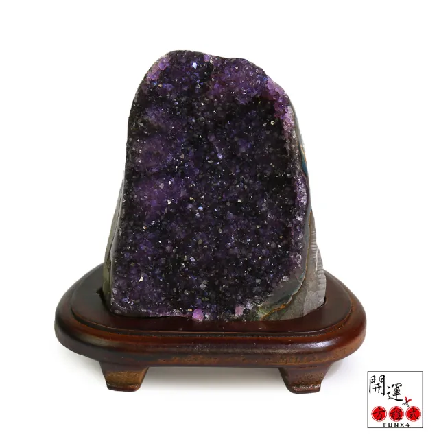 【開運方程式】頂級烏拉圭手工木雕底座紫晶鎮AGU228(1100g以上紫水晶鎮)