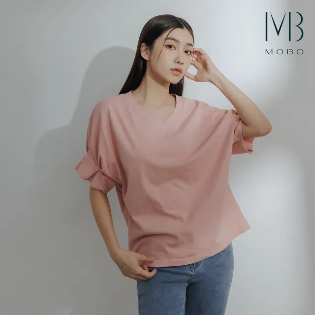 【MO-BO】MIT有機棉立體打折袖上衣