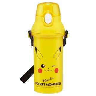 【Skater】精靈寶可夢 兒童用按壓開蓋水壺 480ml 皮卡丘的臉