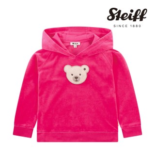 【STEIFF】熊頭童裝 燈心絨連帽長袖T(長袖上衣 啾啾款)