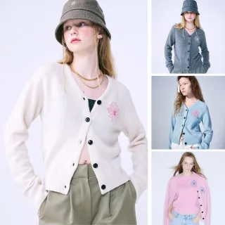 【MARDI MERCREDI】V領針織衫 多色 小雛菊 RACCOON BLENDED CARDIGAN V NECK