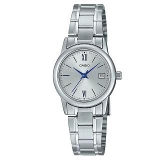 【CASIO 卡西歐】淑女簡約鋼帶錶(LTP-V002D-7B3)
