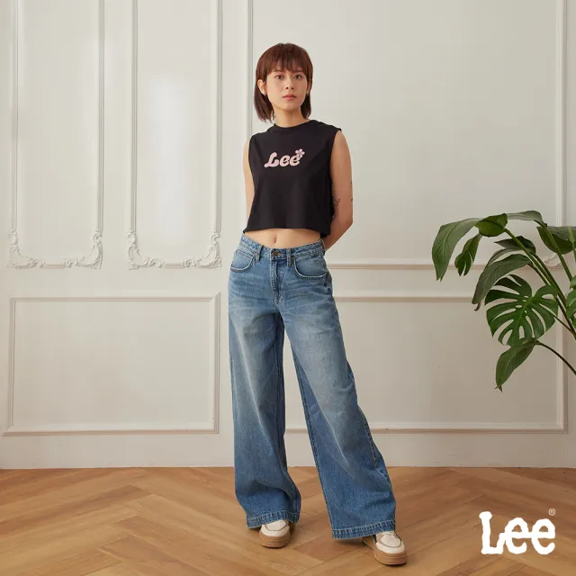 【Lee】女裝 牛仔褲 / 牛仔寬褲 中藍洗水(LB517044951)