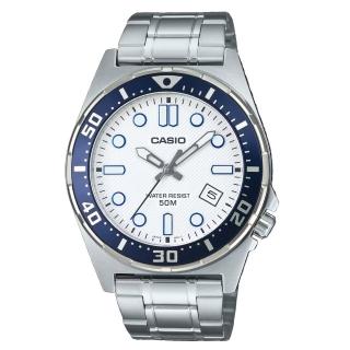 【CASIO 卡西歐】運動鋼帶指標錶(MTD-135D-7A)