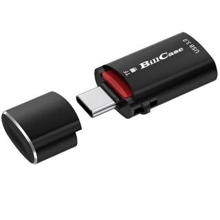 【Bill Case】高階 USB 3.0 轉Type-C 二合一迷你TF讀卡機 鈦黑(支援iPhone15 16全新系列)