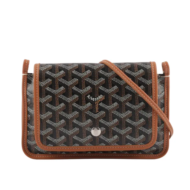 【GOYARD 高雅德】PLUMET 按扣信封包 黑色 棕色 灰色 WOC 肩背包(PLUMETPMLTY)