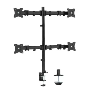 【Happytech】T26-C04 四螢幕支架 螢幕立架 13-27吋適用(夾鎖桌2用)