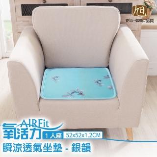 【日本旭川】AIRFit氧活力涼感支撐空氣座墊-1人座-銀韻(坐墊涼墊/省電/透氣坐墊/可水洗)