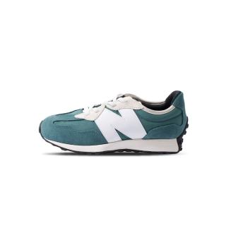 【NEW BALANCE】327 中童 童鞋 綠米白色 W楦 麂皮 尼龍 拼接 小朋友 運動 休閒鞋 PH327BD