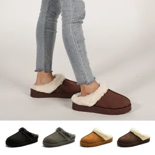 【Paperplanes】韓國空運。 懶人救星內鋪毛情侶縫線3CM厚底穆勒鞋(7-1144/4色/現貨)