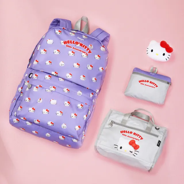 【deya】雙11 hello kitty 三麗鷗 凱蒂50週年抗菌魔法包 贈kitty吊飾購袋︱後背包