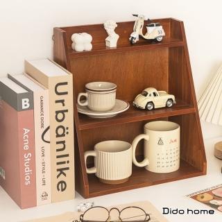 【Dido home】復古風 木製桌面三層置物架 桌上收納公仔架(HM281)