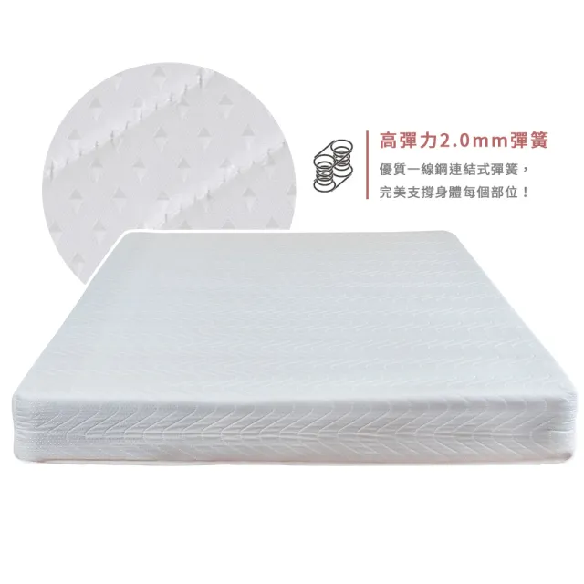 【BODEN】MIT台灣製 | 米恩5尺雙人床房間組-3件組-床頭箱+六分床底+A1舒柔緹花床墊(多色可選)