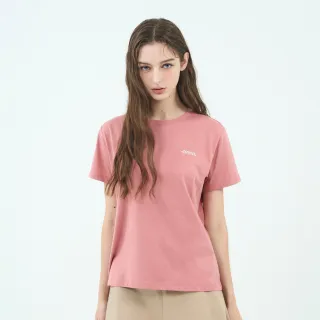 【GIORDANO 佐丹奴】女裝CAMPING短袖上衣(62 薔薇色)