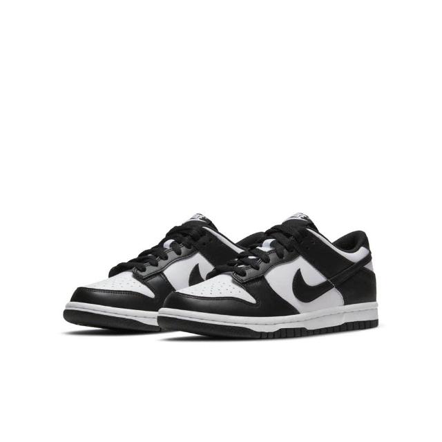 【NIKE 耐吉】休閒鞋_兒童 女_黑白 熊貓_NIKE DUNK LOW GS(CW1590100)