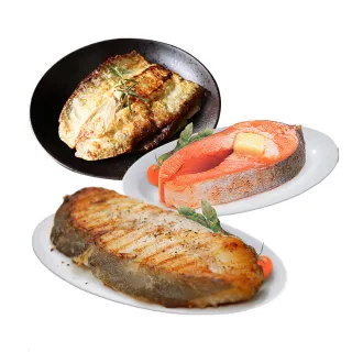 【優鮮配】特大版3拼鮮魚6片(去刺虱目魚肚2片+厚切鮭魚2片+厚切大比目魚2片)