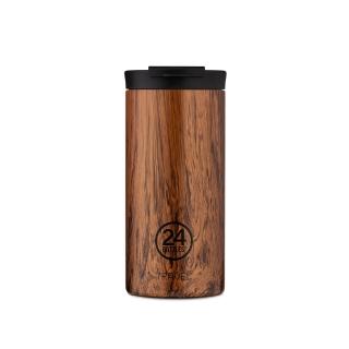 【24bottles】官方直營 保溫隨行杯 600ml - 紅杉木紋(保溫6小時 保冰24小時)