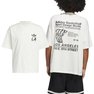 【adidas 愛迪達】ADI SD ball Net 男款 女款 米白色 運動 休閒 上衣 圓領 短袖 JP2135