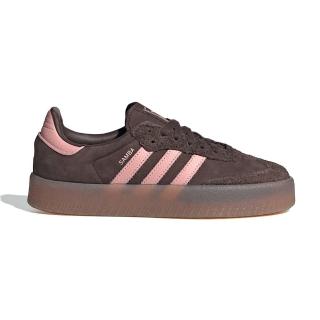 【adidas 愛迪達】Sambae 女鞋 可可棕色 運動 微厚底 德訓鞋 休閒 滑板 膠底 復古 休閒鞋 JI2744
