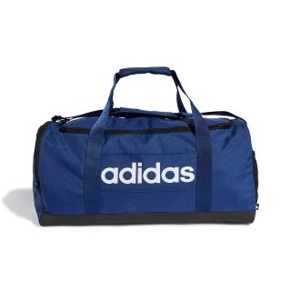 【adidas 愛迪達】Linear Duffel M 藍色 手提包 健身包 運動包 旅行袋 IN6116