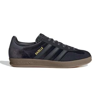 【adidas 愛迪達】Gazelle Indoor W 女鞋 碳黑色 深灰 復古 休閒鞋 JI2712