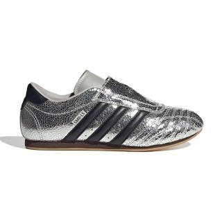【adidas 愛迪達】Taekwondo W 女鞋 銀黑色 膠底 亮面 無鞋帶 跆拳道鞋 休閒鞋 JH9664
