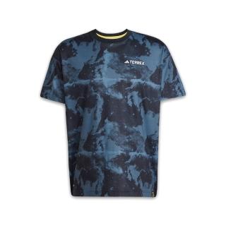 【adidas 愛迪達】NG U A.R AOP T 男款 藍色 訓練 慢跑 國家地理頻道 運動 休閒 短袖 JD5959