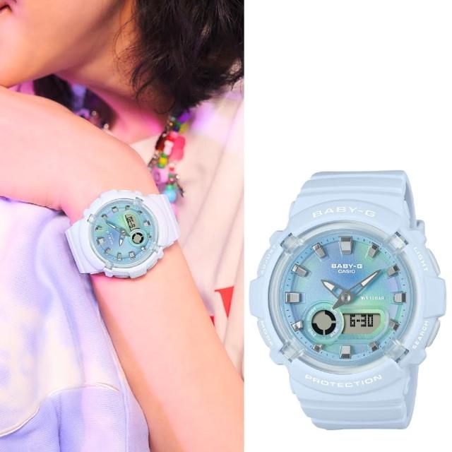 【CASIO 卡西歐】BABY-G俏皮扎染雙顯錶(BGA-280TD-2A)