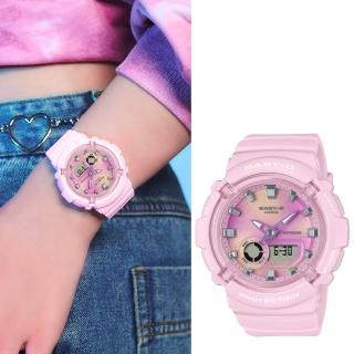 【CASIO 卡西歐】BABY-G俏皮扎染雙顯錶(BGA-280TD-4A)