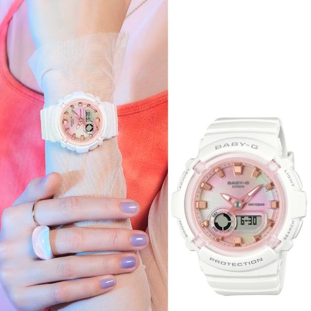 【CASIO 卡西歐】BABY-G俏皮扎染雙顯錶(BGA-280TD-7A)