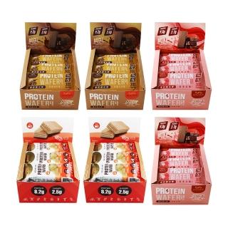 【明奇】天使蛋白威化餅-巧克力*2盒&莓果*2盒&花生*2盒(低卡/mct油/健康零食/蛋白棒/高蛋白點心/新年/送禮)
