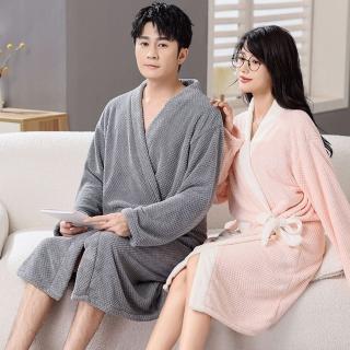 【TLYS-J】四季珊瑚絨浴袍 男女情侶睡袍 睡衣 浴衣 保暖居家服 酒店成人浴袍 晨袍 毛巾浴袍