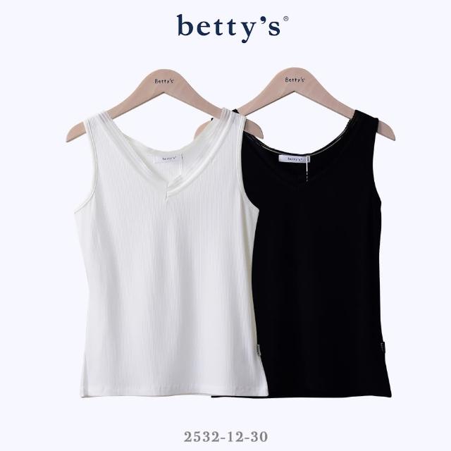 【betty’s 貝蒂思】蕾絲V領內搭無袖背心(共二色)