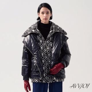 【AVVJOY 艾薇卓爾】假兩件羽絨外套(夾克 大衣 外套 羽絨 羽絨外套 長版外套 羽絨大衣 CLA0421OW)