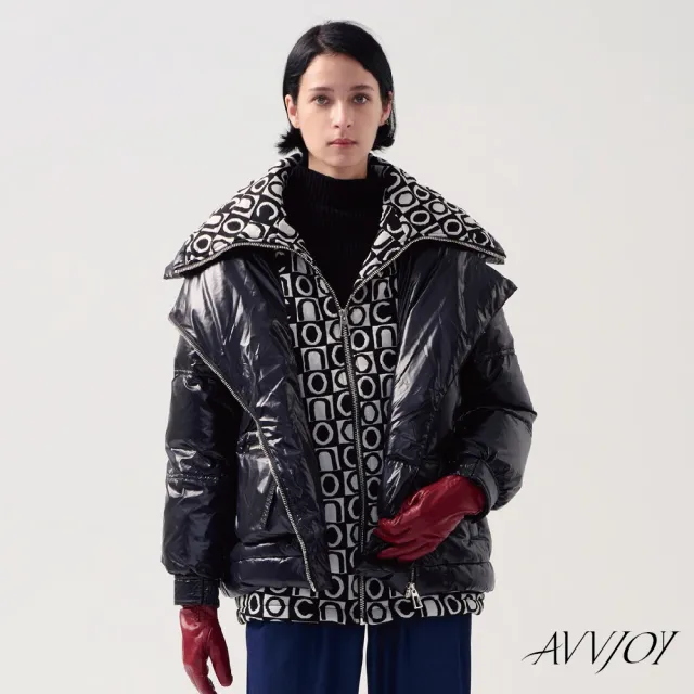 【AVVJOY 艾薇卓爾】假兩件羽絨外套(夾克 大衣 外套 羽絨 羽絨外套 長版外套 羽絨大衣 CLA0421OW)