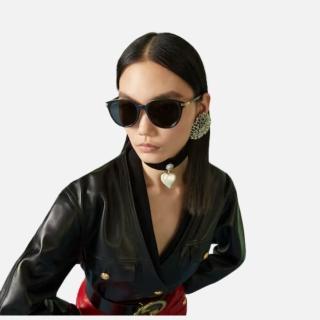 【GUCCI 古馳】方形膠框太陽眼鏡(GG1452SK-001)