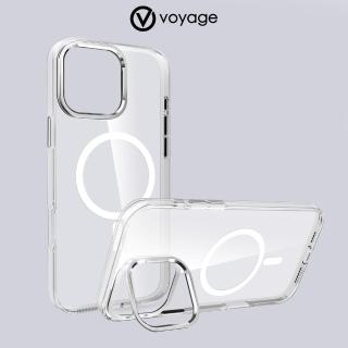 【VOYAGE】iPhone 16/16Pro/16ProMax 超衝擊抗黃清透保護殼Pure MAG+(鏡頭支架 支援Magsafe)