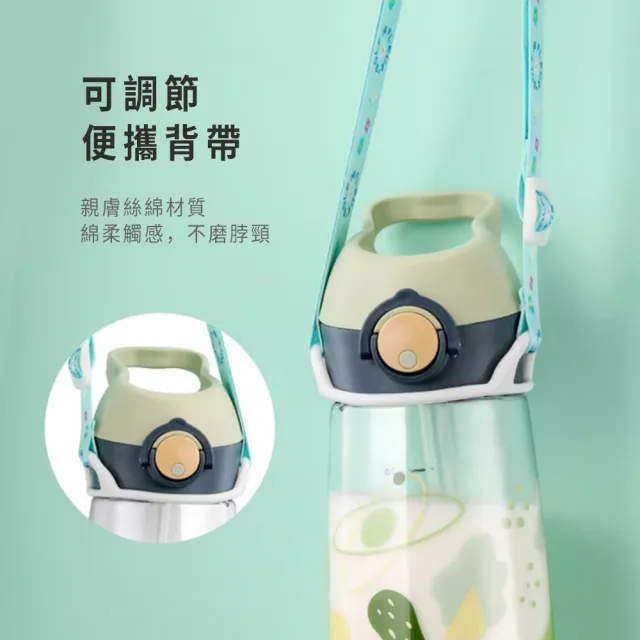 【SUNY】美國Tritan材質兒童吸管水杯 480ml 彈蓋吸管水杯 運動水杯 塑膠水杯 戶外手提隨行杯(贈背帶)