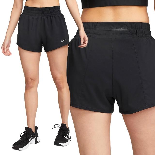 【NIKE 耐吉】As W Nk One Df Mr 3in Br Short 女款 黑色 運動 訓練 短褲 DX6011-010